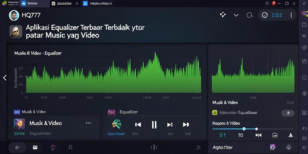 Tampilan antarmuka HQ777 dengan fitur equalizer yang kaya.