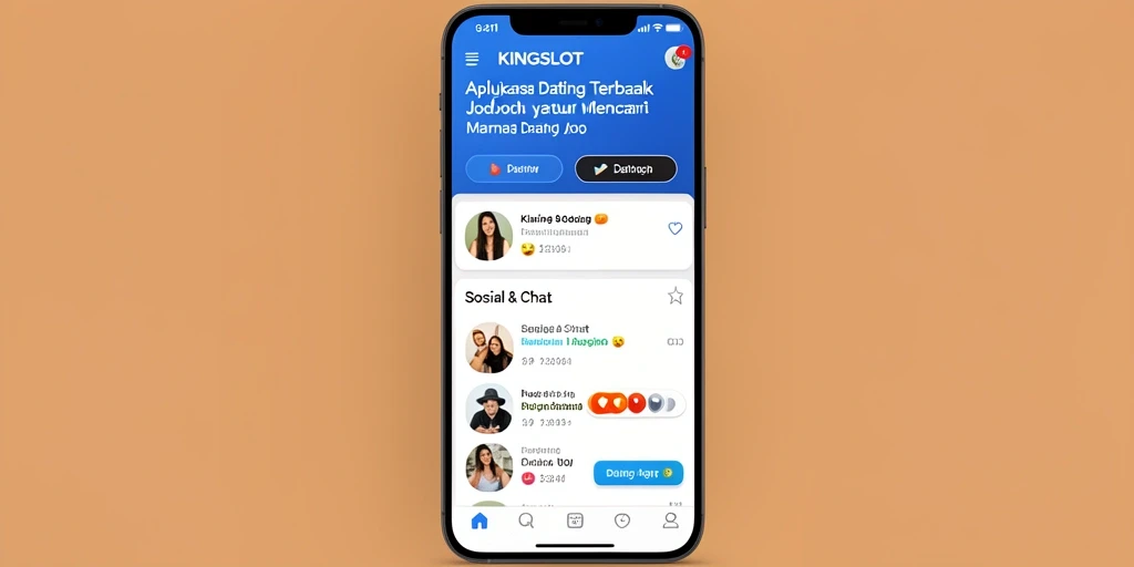 Tampilan antarmuka pengguna KINGSLOT yang menarik dan modern.
