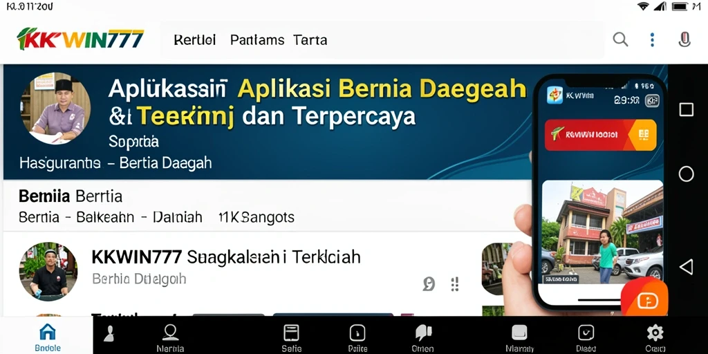 Tampilan antarmuka aplikasi KKWIN777 yang informatif dan menarik.