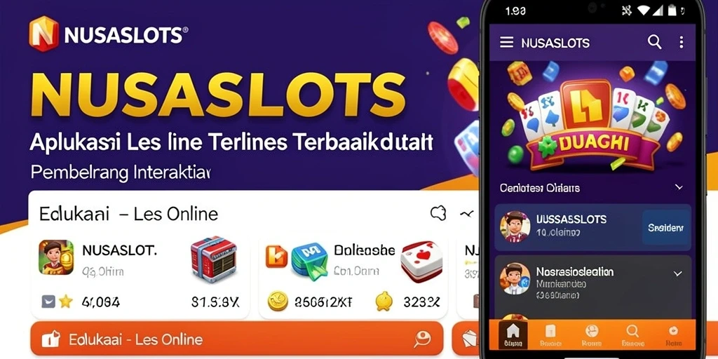 Screenshot tampilan antarmuka aplikasi Les Online NUSASLOTS.