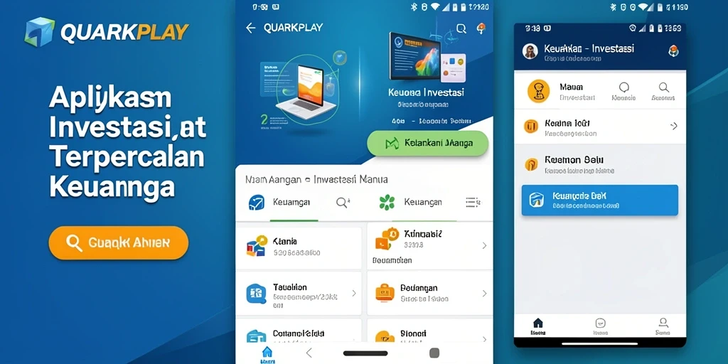 Antarmuka QUARKPLAY yang modern dan mudah digunakan untuk investasi.