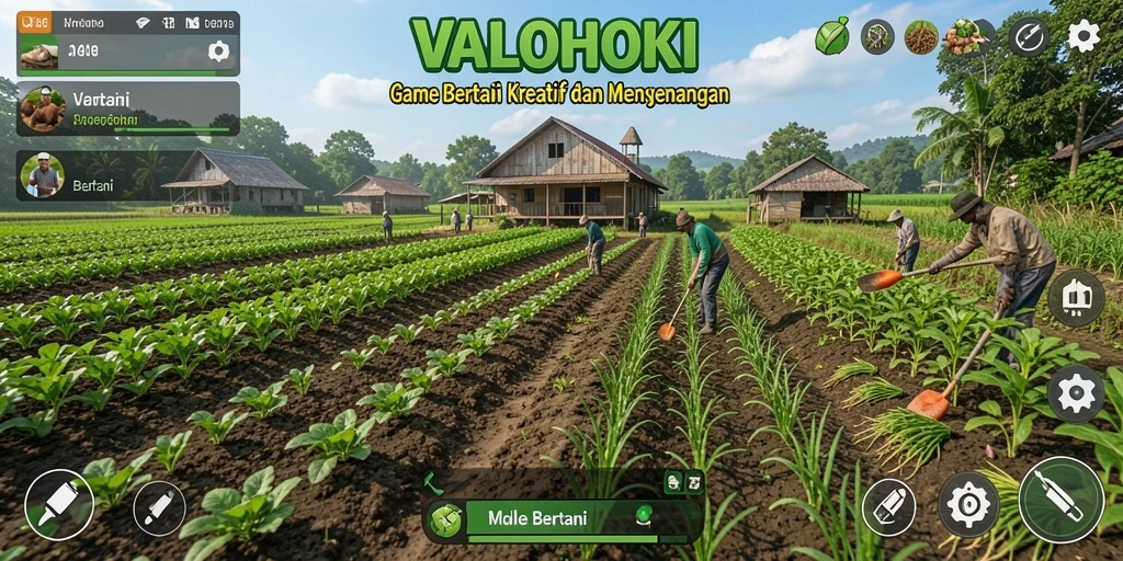 Tampilan antarmuka permainan VALOHOKI yang menarik dan fungsional.
