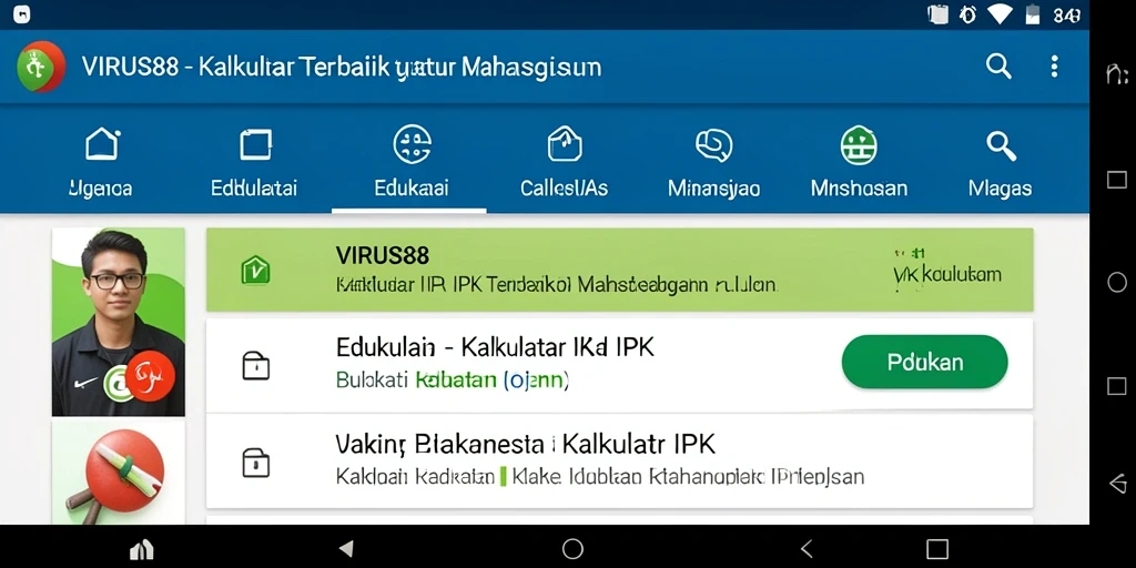 Antarmuka aplikasi Kalkulator IPK yang sederhana dan fungsional.